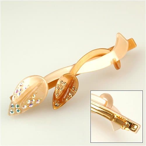 Fraise Ginger Ivory - Cubitas Boulanger Collection (Hand-set Swarovski crystals, Barrette)
