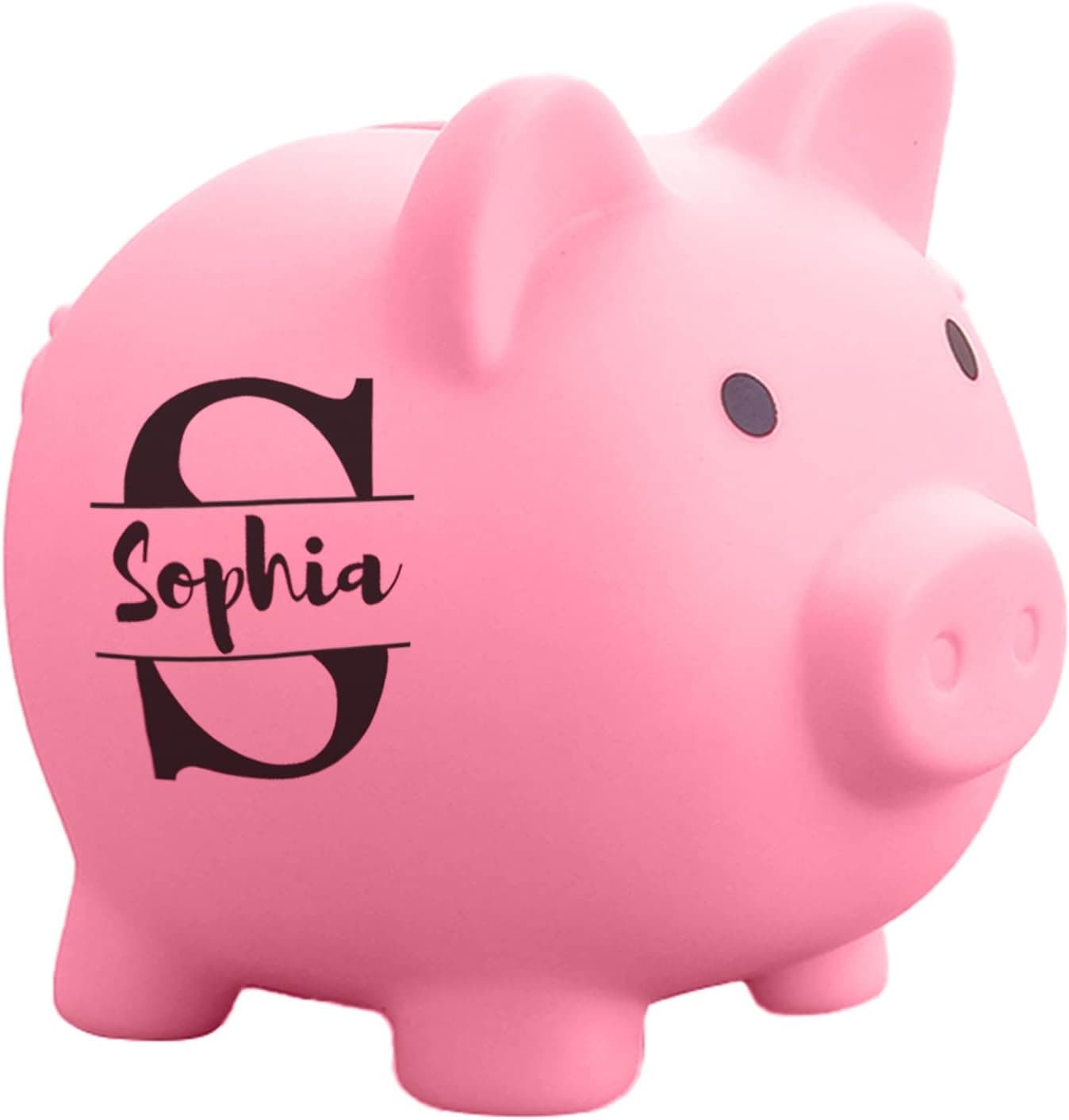 Personalized Initial Name Pig Piggy Bank for Kids Boys Girls - Money Bank Box Custom Gifts Christmas Birthday Home Decoration