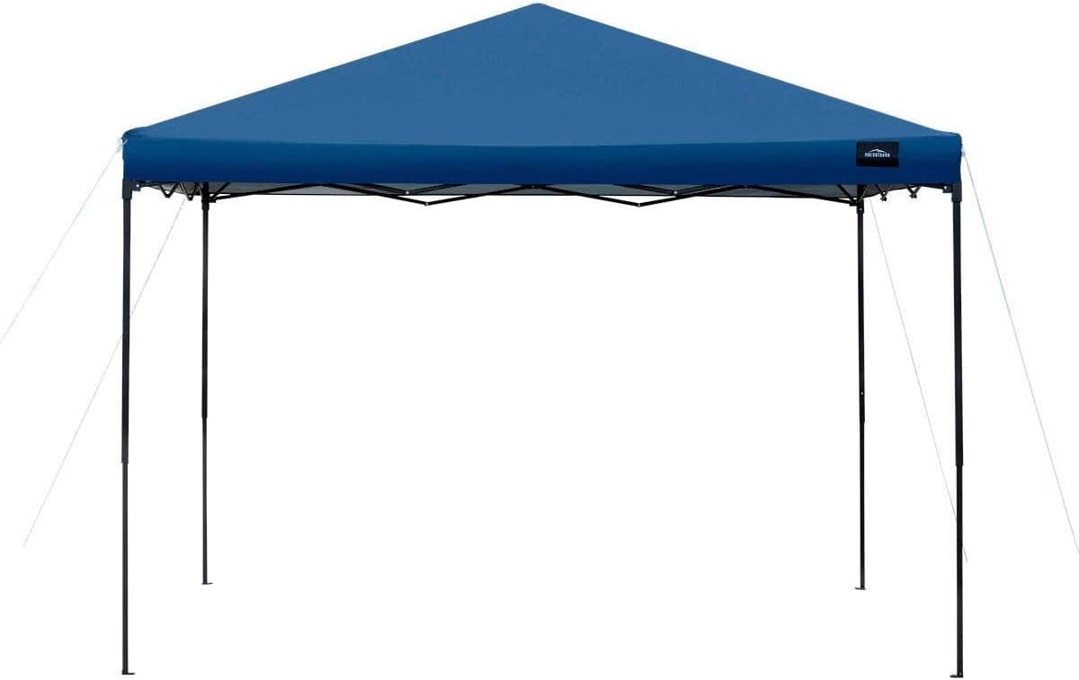 Monoprice 10 x 10 Feet Pop Up Canopy - Navy Blue, 500D Polyester Canopy Cover, UPF50+, Waterproof, for Backyard BBQs, Camping, Tailgate, Sporting Events, Beach - Pure Outdoor Collection, Large