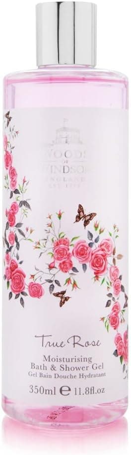 Woods of Windsor Moisturizing Bath & Shower Gel for Women, True Rose, 11.8 Ounce