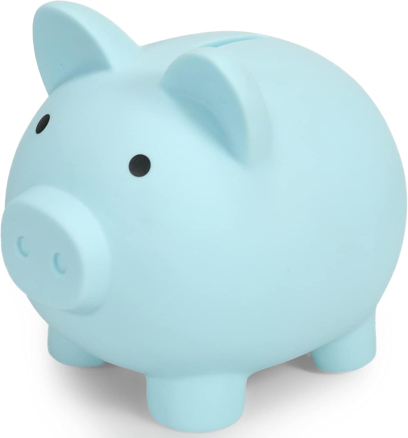 hizgo Piggy Bank | Plastic Piggy Bank | Coin Bank for Kids | Baby Shower & Birthday & Children's Day & Christmas Gift | Nursery Decor | Blue