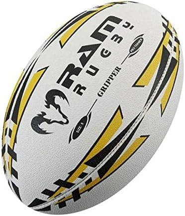 Ram Rugby Gripper Rugby Ball, Size 3 Amber/Black