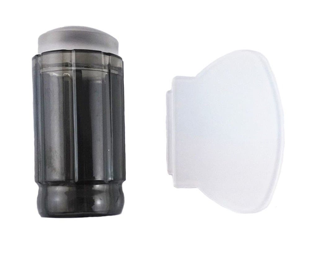 Yueton Jelly Nail Art Stamping Stamper Scraper Image Plate Manicure Tools DIY Polish Kit (Transparent Black)