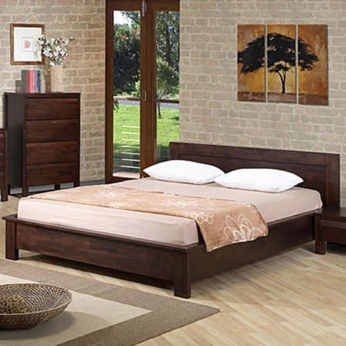 Alsa Queen Platform Bed. This Platform Bed Frame Is Perfect For A Bedroom Set In Need Of A Touch Of Modern Furniture. The Bed Platform Sits Low And Offers Quality Construction From The Headboard To The Footboard, and Every Slat In-Between.