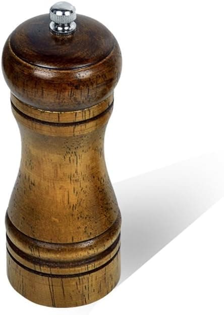 XHHOME Manual Oak Pepper Mill Kitchen Grinder Ceramic Grinding Core (5")