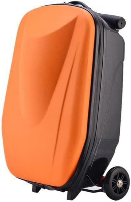 Luggage-foldable scooter suitcase with multi-functional suitcase fashion style travel(20 inch)(A:Orange)