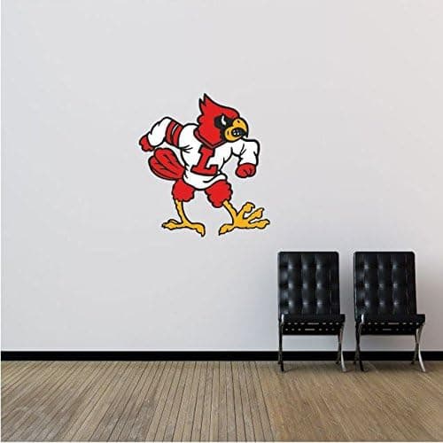 Louisville Cardinals NCAA USA Bird Logo College Sport Art Wall Decor Sticker 21" x 23"