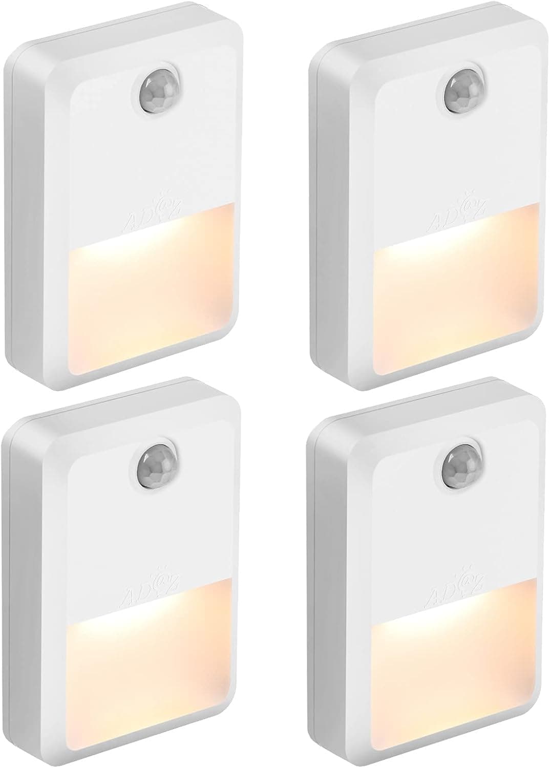 Night Light, LED Night Lights Battery Powered Motion Sensor Light Indoor Stick-On Bathroom Light, Stairs Lights, Night Lamp Bed Light, Toilet Light, Closet Light, Wardrobe Light, Cabinet Light 4pcs
