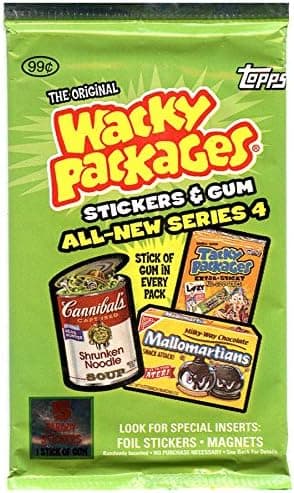 2006 Topps Wacky Packages Series 4 Unopened Hobby Pack (5 parody stickers per pack & 1 stick of gum!!)