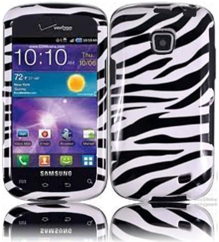 Zebra Design Hard Case Protective Cover - Compatible With Samsung Illusion i110 Galaxy Proclaim S720C - Black And White