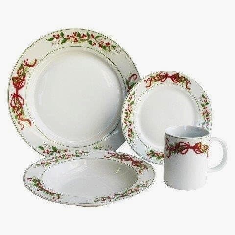 American Atelier Holly & Berry Dinnerware Set for 4, 16 Piece