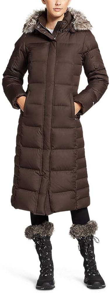 Eddie Bauer Women's Lodge Down Duffle Coat, Cocoa Regular S