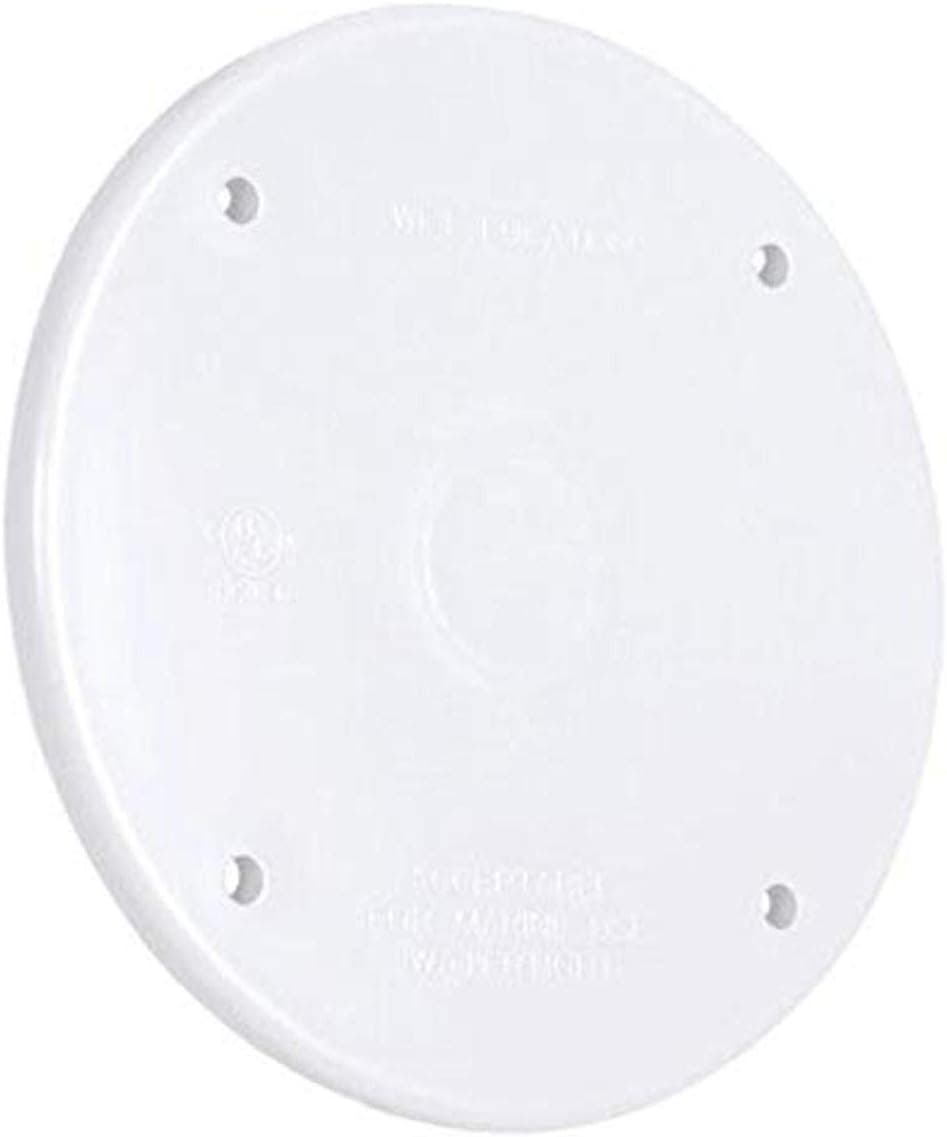 BELL PBC300WH Round Weatherproof Cover, Plastic, Blank, White