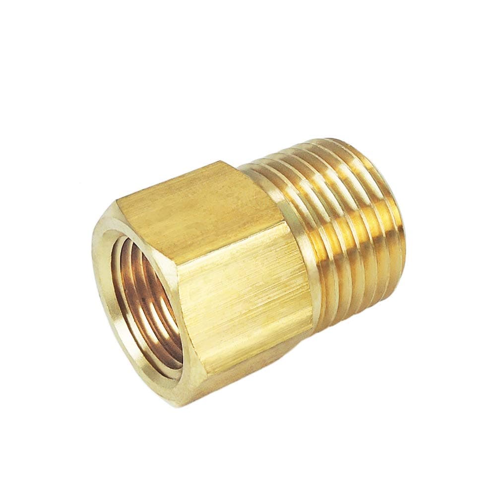 Nigo Industrial Co. Brass Pipe Fitting, Reducer Adapter (1, 1/2" NPT Male x 3/8" NPT Female)