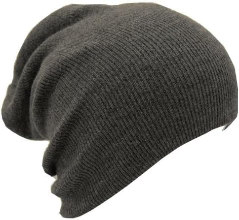 Slouchy Beanie Slouch Skull Hat Ski Hat Snowboard Hat Ribbed Beanie,One Size,Brown