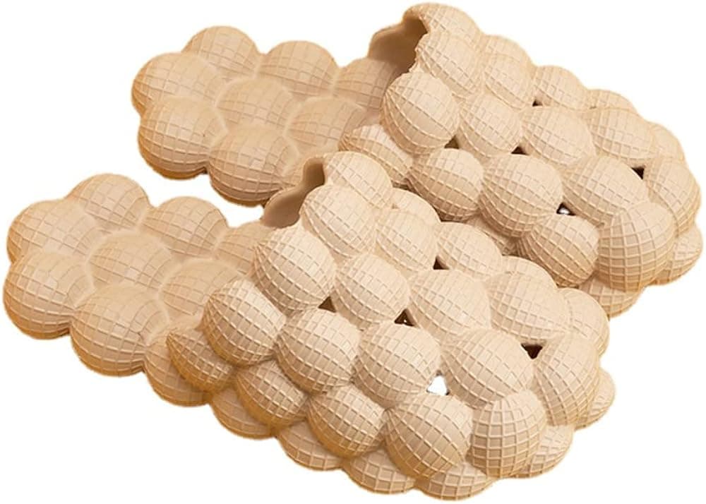 Massage Bubble Cotton Slippers for Women Men, Fun Lychee Anti-Slip Cotton Slippers, Gym Slippers Bedroom Slippers, Soft Pillow Decompression Cotton Slippers, Home Outdoor Couple Cotton Slippers