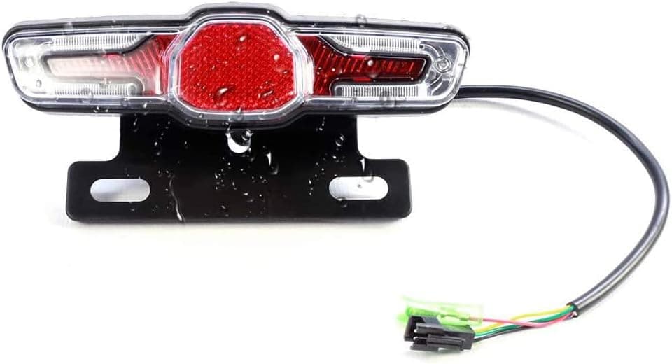 Electric Bicycle LED Headlight and Taillight 12-80V Super Bright Built-in Horn Electric Bike Headlight with Switch (Taillight 1)