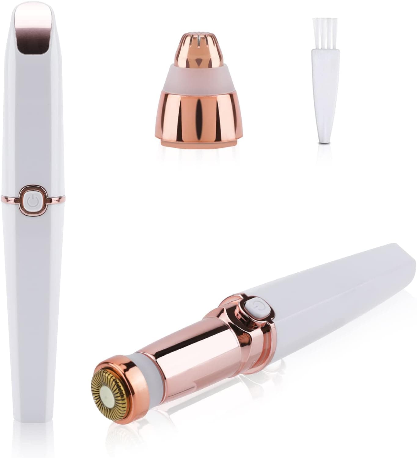 Facial Hair Removal for Women, Number-one 2 in 1 Eyebrow Epilator Electric Painless Facial Hair Remover, Rechargeable Waterproof Shaver with Built-in LED Light for Peach Fuzz Eyebrow Lip Hair