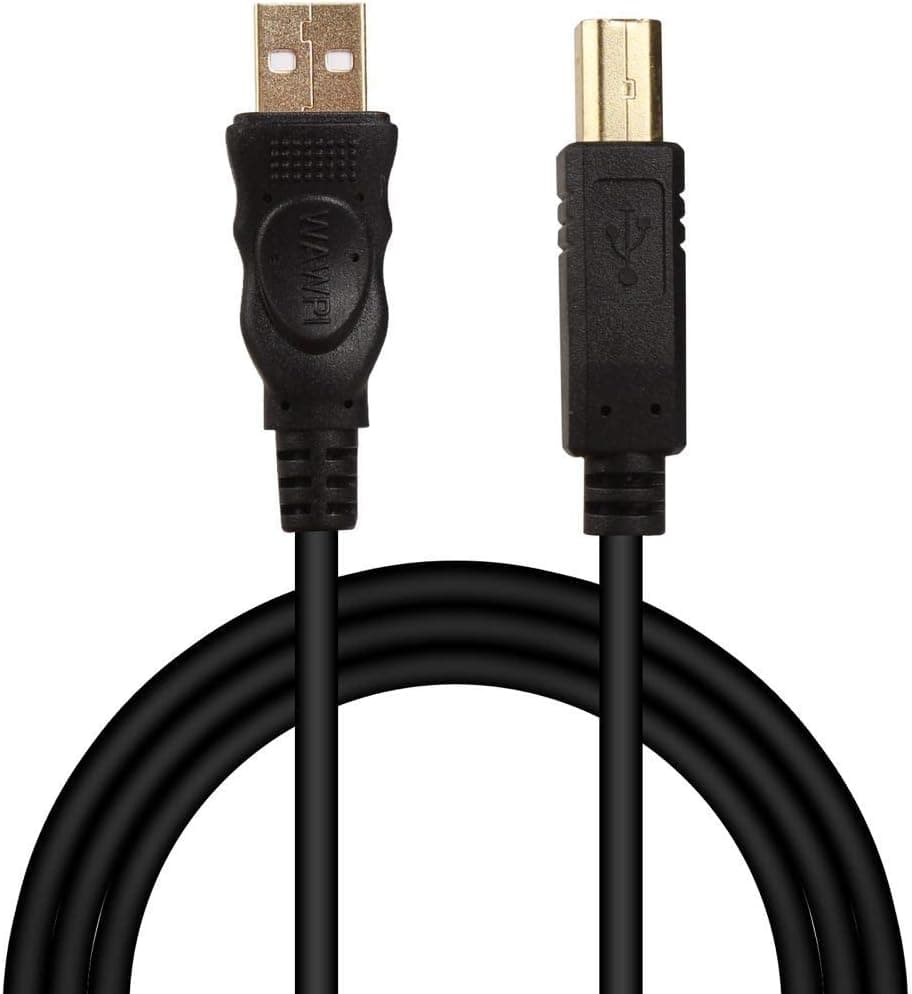 USB Cable 25 ft Gold-Plated USB 2.0 Cable - A-Male to B-Male - Printer/Scanner-25 Feet (8 Meters)