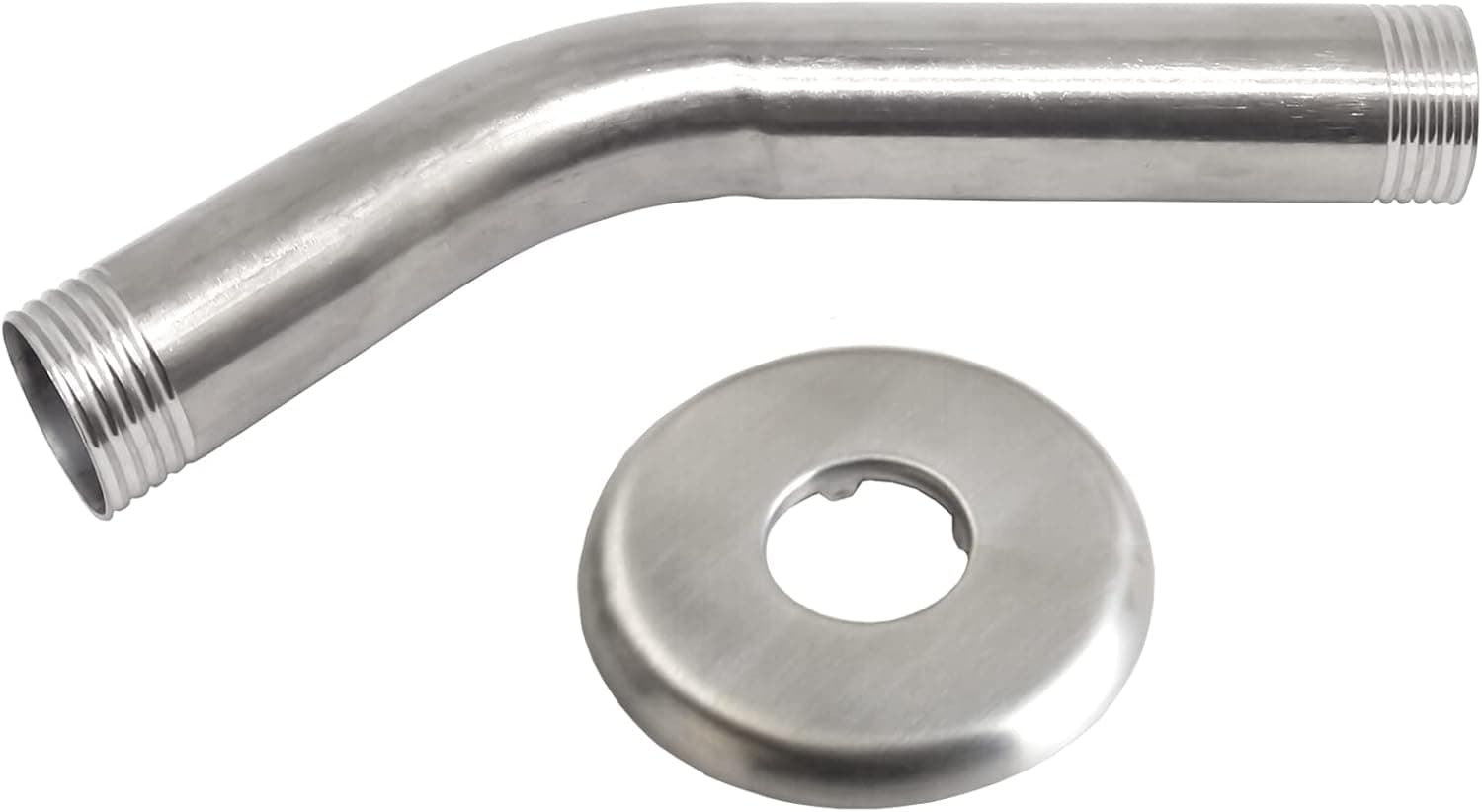 1set Shower Head Extension Arm,Modern Shower Arm,Stainless Steel Shower Arm Extension(with 6.5cm Decorative Cover,Brushed Nickel)