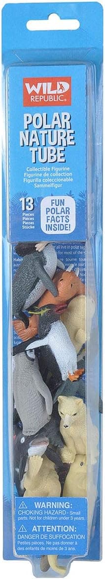 Wild Republic Polar Nature Tube, Arctic Animals, Kids Gifts, Educational Toys, Party Favors, 13-Piece