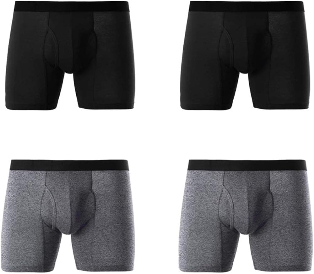 THSISSUE Men's Ice Silk Underwear Breathable Soft Ultra-Thin Mesh Boxer Briefs