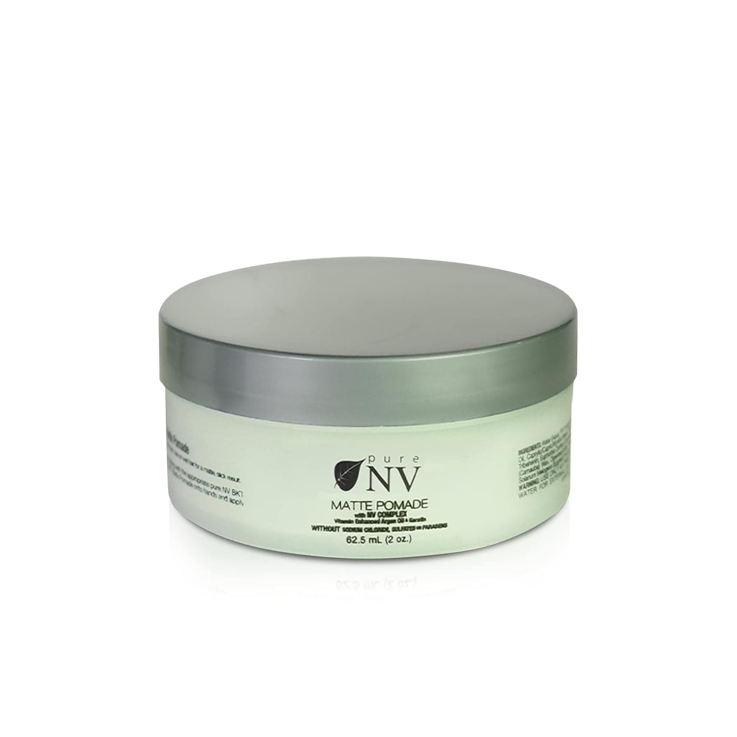 Pure NV Matte Pomade For Non-Greasy Styling & Texture With A Matte Finish, Made From Natural Vitamins & Minerals, Keratin, Collagen & Argan Oil Infused To Repair, Restore & Strengthen 2 Oz.