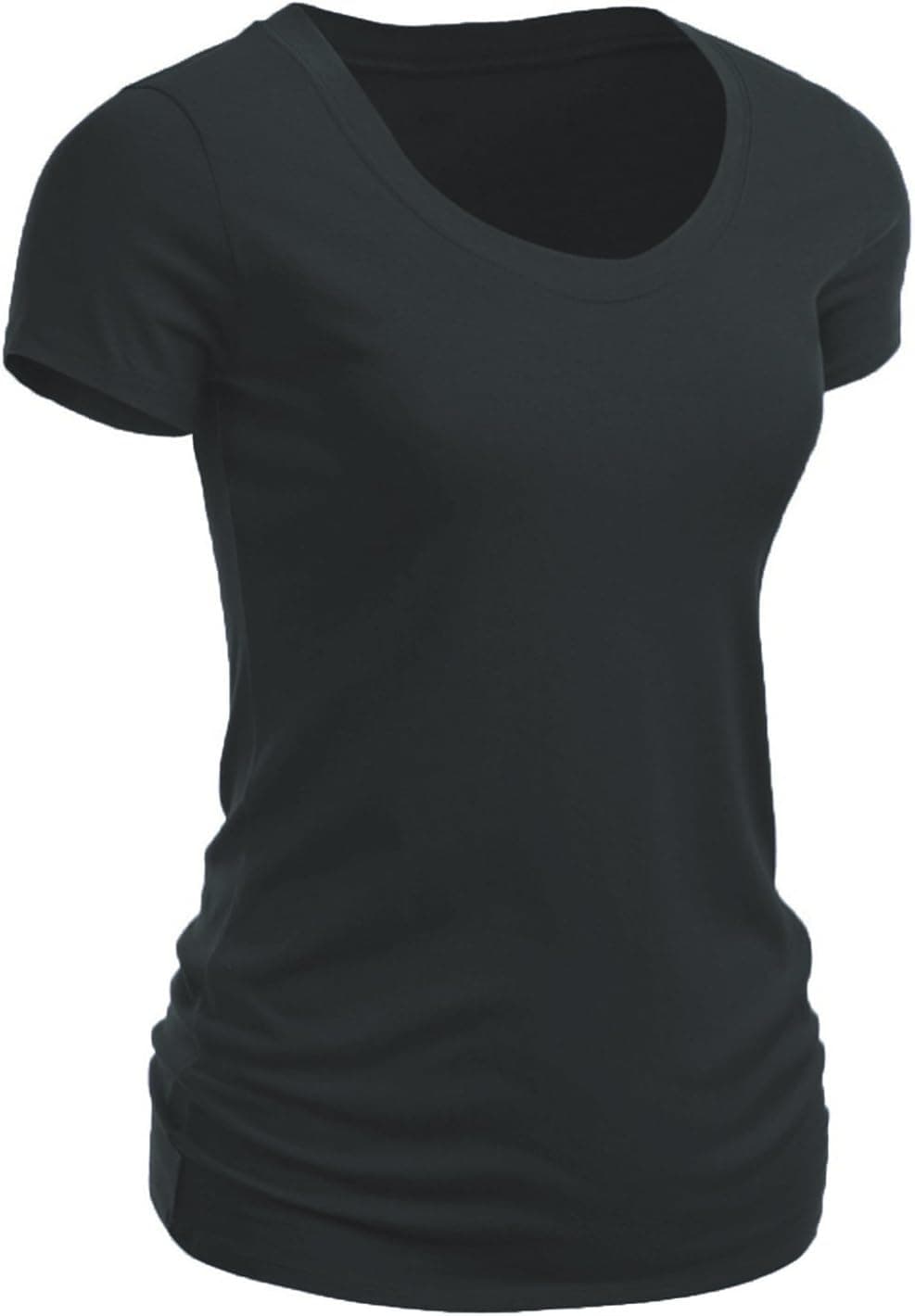 Hollywood Star Fashion Short Sleeve Scoop Neck Tee T Shirt Cotton Top