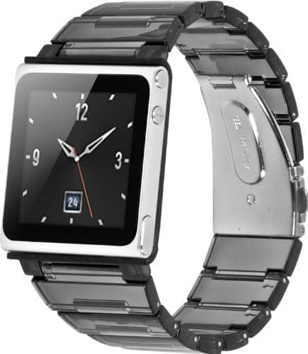 iWatchz Kube Link Band with iWatchz Clip, Clear Grey