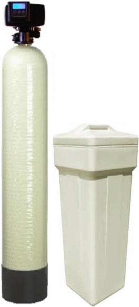 Fleck 5600 SXT Water Softener Ships Loaded With Resin In Tank For Easy Installation (32,000 Grains, Almond)