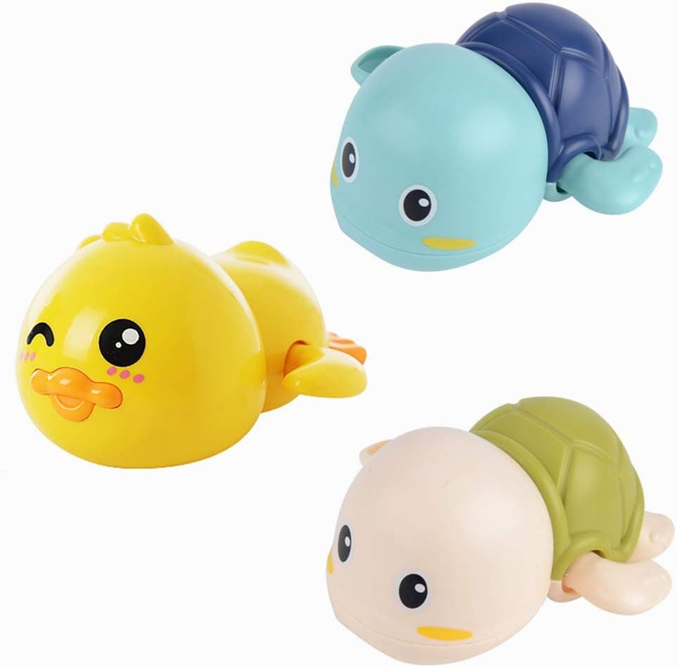 Airoads Baby Bath Toys, Wind up Swimming Turtle Swimming Duck Bathtub Toys, Floating Water Pool Toy for Kids(4 Pack)