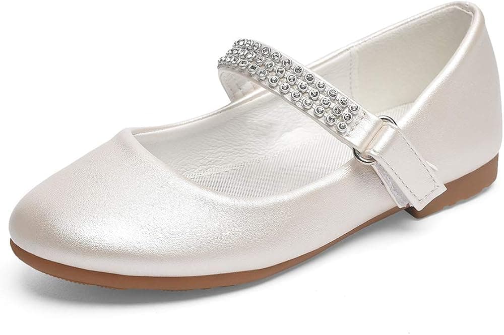 Stelle Girls Mary Jane Shoes Slip-on Party Dress Flat for Kids Toddler