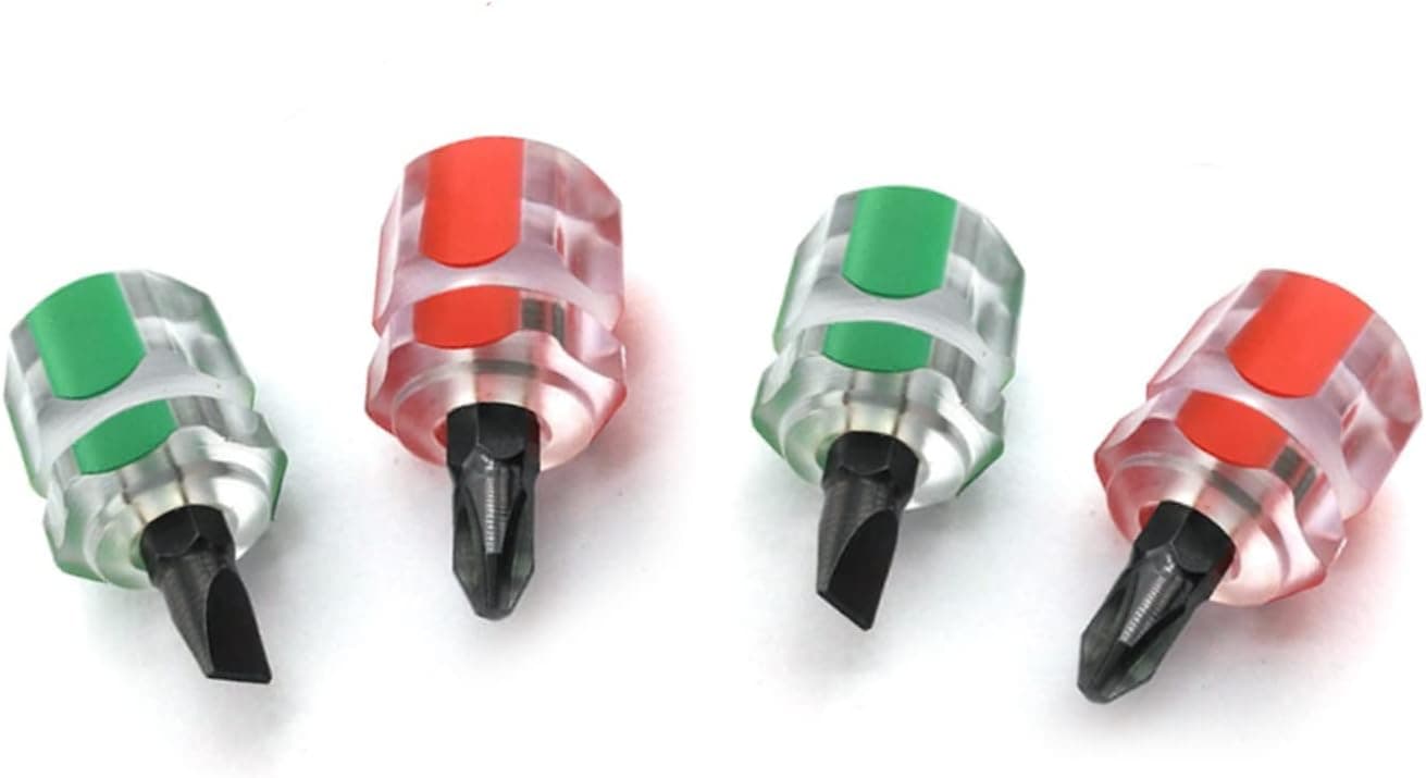4PCS YAFIYGI Short Screwdriver Set Mini Stubby 1 Phillips and 1 Crew Suitable for Tight Spaces & DIY Repairs A must Have For Every Toolbox Sewing Machine Maintenance Performance Tool
