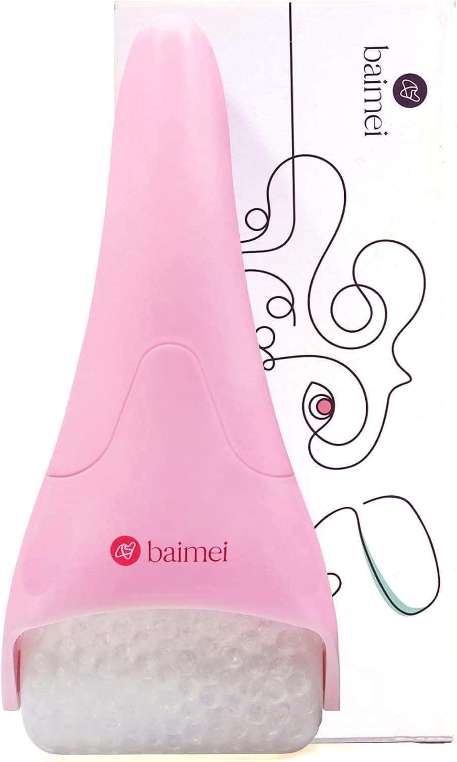 BAIMEI Ice Roller for Face and Eyes Help on Puffiness, Fine Lines and Muscle Tension, Ice Face Roller for Skin Care Routine