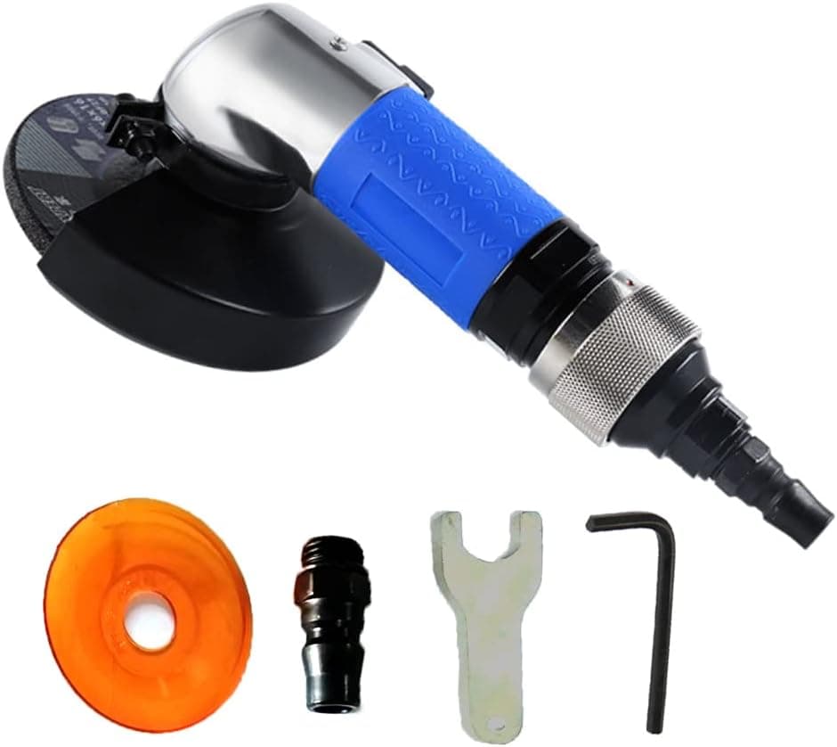 4" Industrial Pneumatic Air Angle Grinder, Front Exhaust,Polisher for Grinding Polishing with Grinding Disc，for Metal,Tile Cutting and Grinding
