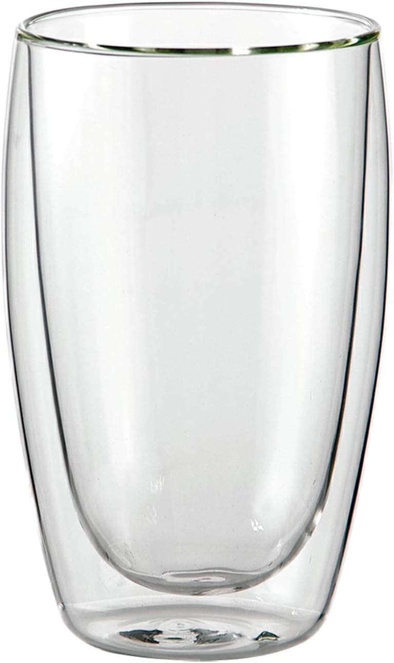 Diligent Farmer Glass Coffee Cup, Drinking glasses Tea Cup Double-wall glass 16 ounces each, (large)