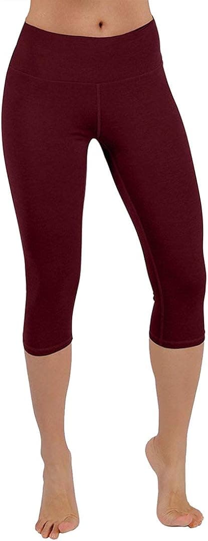 YOUNGA Yoga Pants for Women Capri Leggings Workout Pants Black/Gray Stretchy Yoga Leggings High Waist with Hidden Pocket …