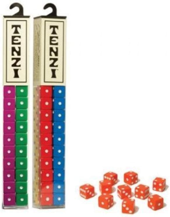 Tenzi 2 Pack for 8 Players - Assorted Colors - 8 Sets of Ten Dice