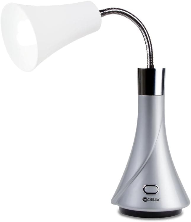 OttLite 15991SV8 Tulip Desk Lamp, Silver