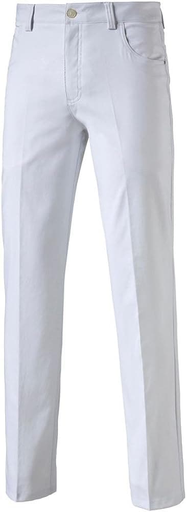 PUMA Golf Men's 6 Pocket Pants, Bright White, 36 x 34