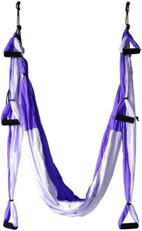 Seasofbeauty Yoga Swing Inversion Sling (See Color Options) (White and Purple)