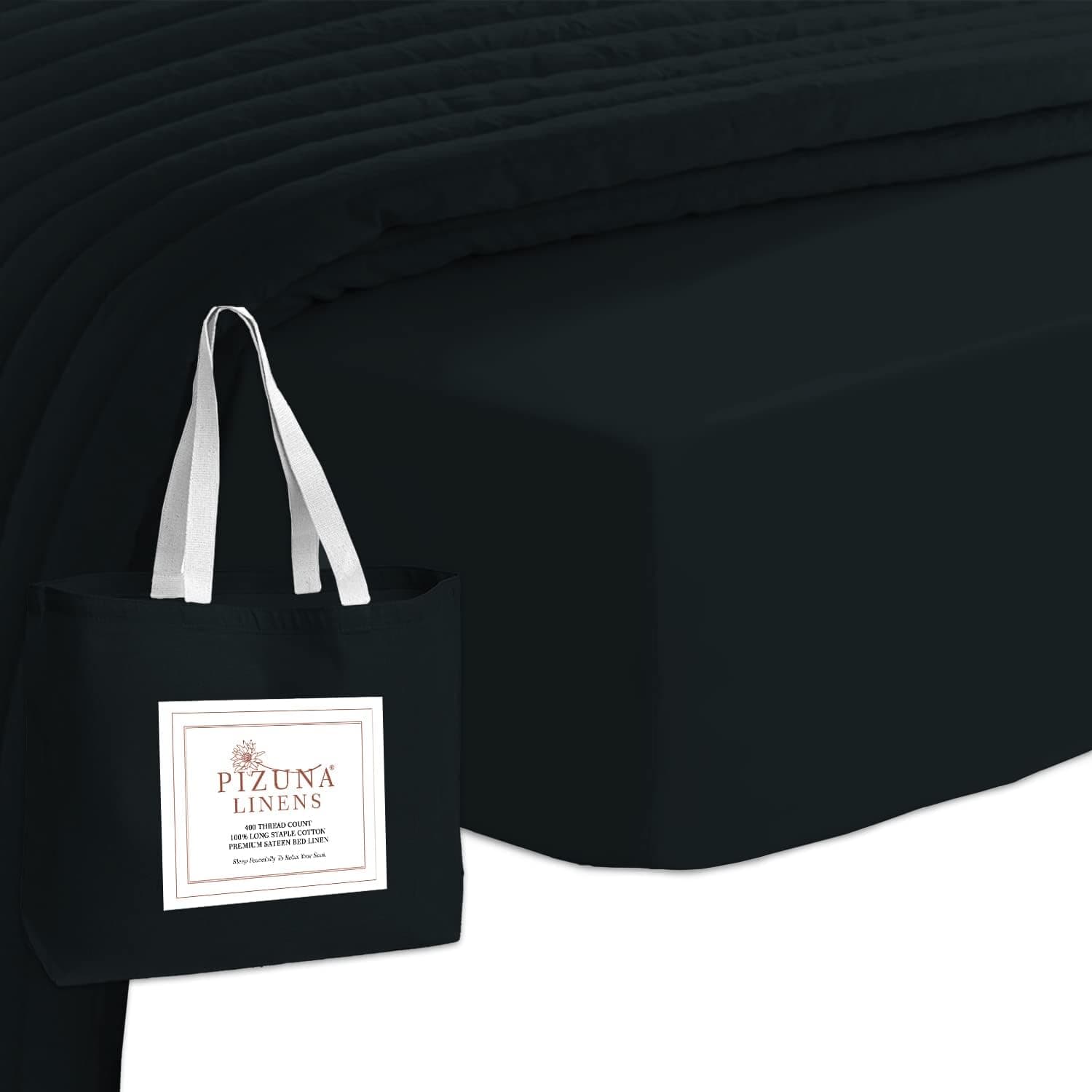400 Thread Count Cotton Cal King Fitted Sheets Pastel Pink 1pc, 100% Long Staple Pure Cotton, Smooth Sateen Fitted Sheet fit Upto 15 inch Deep Pockets (Black 100 Cotton Fitted Sheet Cal King)
