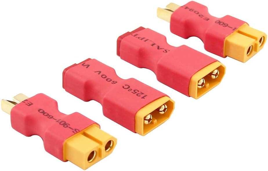OliRC 4pcs No Wires Connector: XT60 XT-60 to T-Plug Deans Style Male Female Connector Adapter(C17-4)