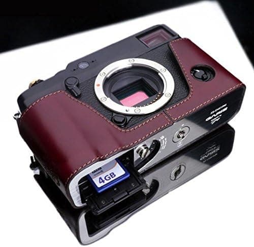 Gariz Genuine Leather XS-CHXP1BR Camera Metal Half Case for Fuji Fujifilm X-Pro1 XPro1, Brown