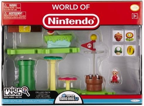 Nintendo Mario Bros Universe Micro Deluxe Pack Wave 1: Acorn Plains Fire Mario Playset