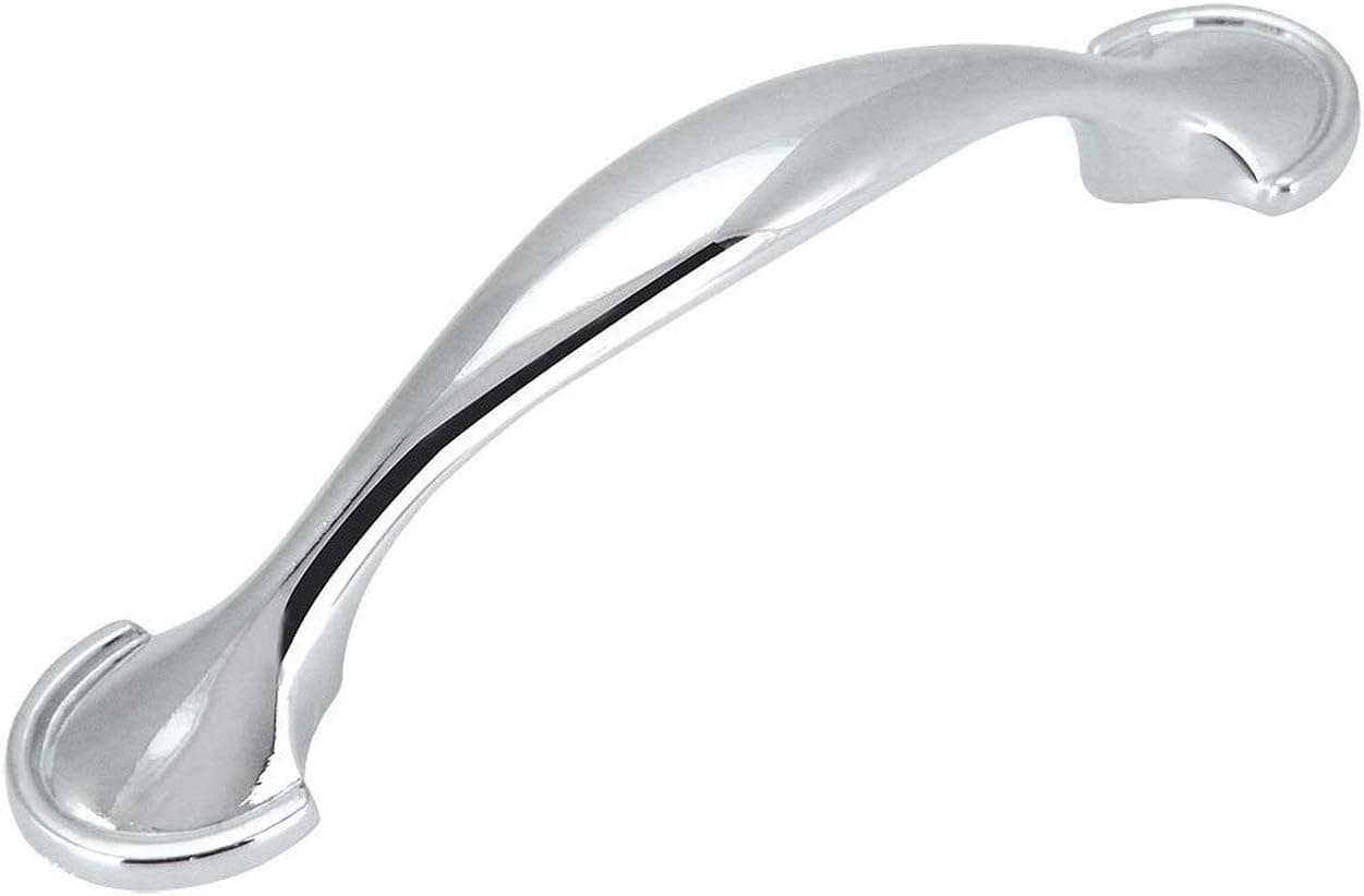 Cosmas 25 Pack 6632CH Polished Chrome Cabinet Hardware Handle Pull - 3" Inch (76mm) Hole Centers