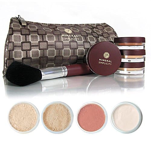 Mineral Simplicity 6-PC Mineral Makeup Kit: Foundation, Finishing Powder, and Warmth Powder - Fair