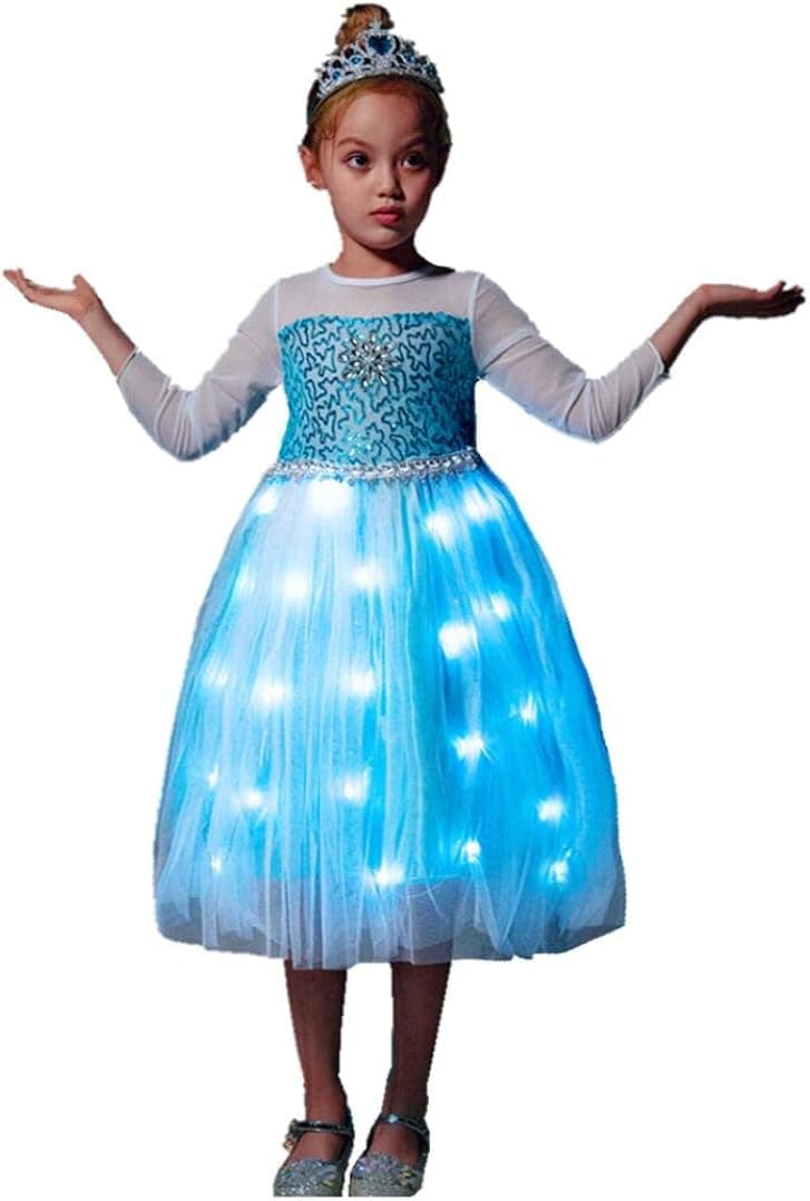 SHINYOU Girls Princess Dress with LED Light