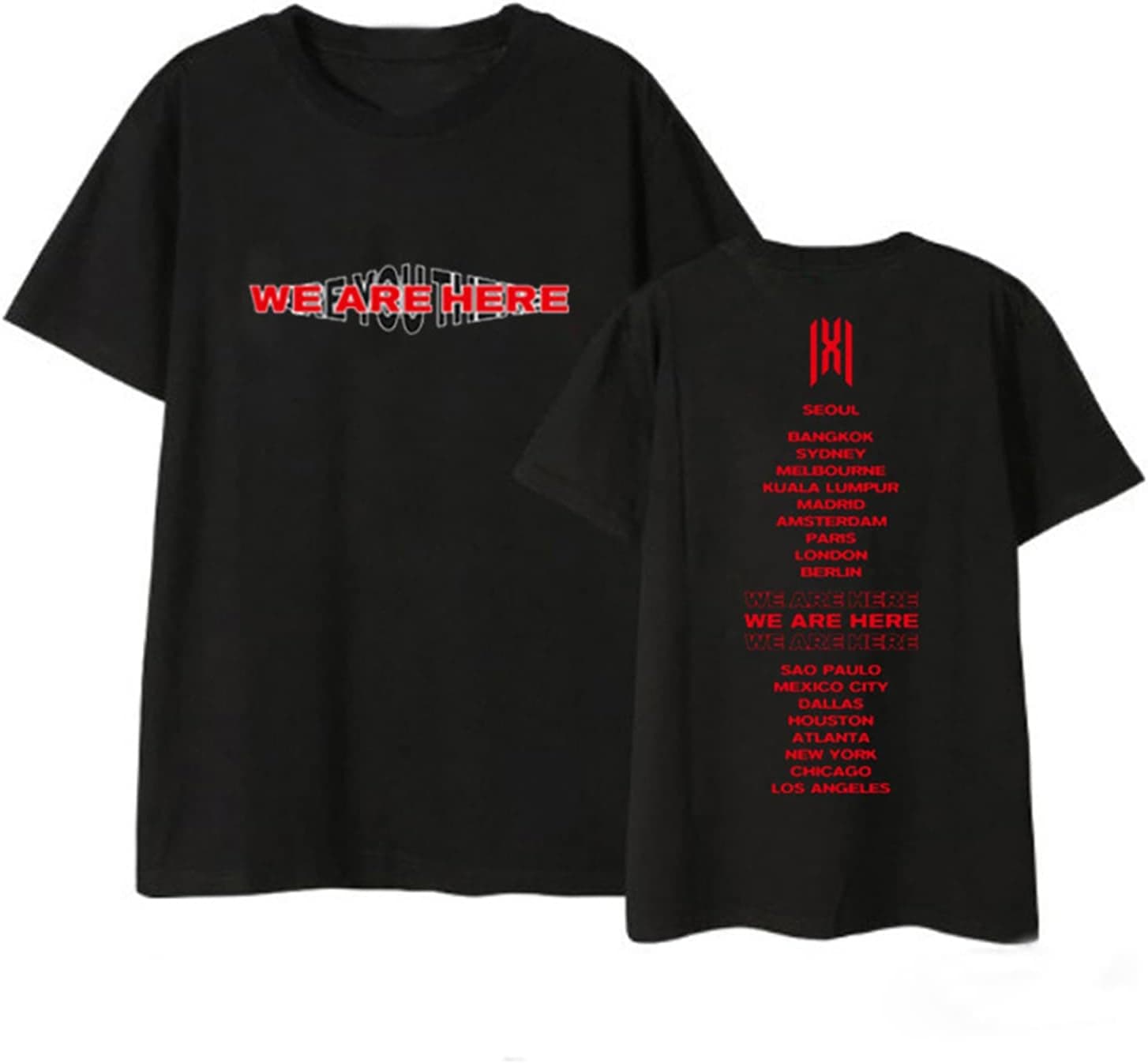 CHAIRAY Kpop Tshirt World Tour We are Here Same Shirt I.M Shownu Kihyun Jooheon Tee