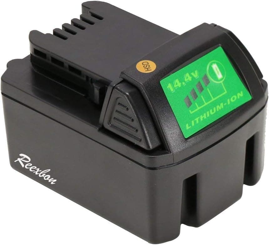 M14 14.4V 3.0Ah Large Capacity Replacement Battery for Milwaukee M14 C14 PD C14PD BX B4,with LED Battery Gauge by REEXBON